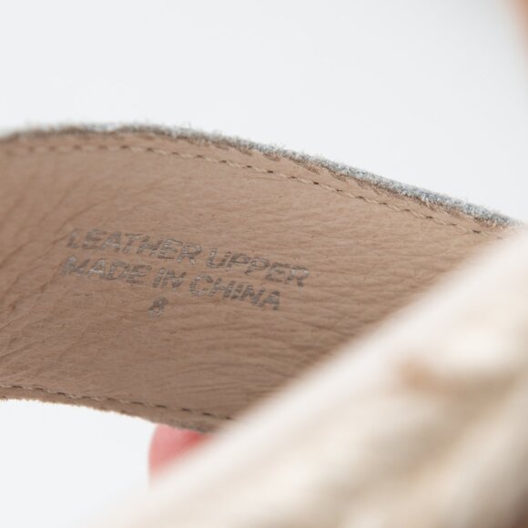 J/Slides Rosie Sandals Calf Hair Espadrille Leopard Print Tan Brown Size 8 NWOT - Picture 8 of 10